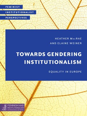cover image of Towards Gendering Institutionalism